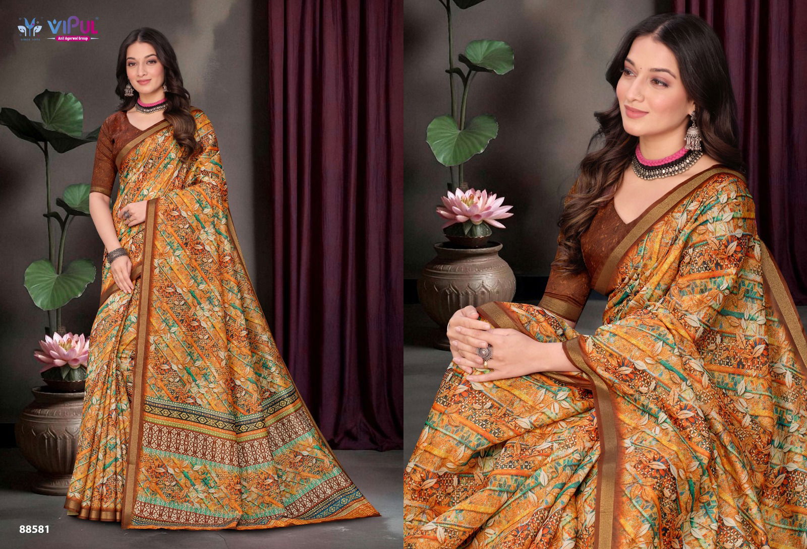 Amrapali Vol 2 By Vipul Cotton Daily Wear Saree Exporters In India